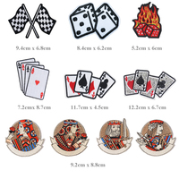 Patchs brodés thermocollants OEM ODM, style créatif populaire, vente chaude, pour machine de jeu unique, jeu de dés et jeu de cartes poker 4A