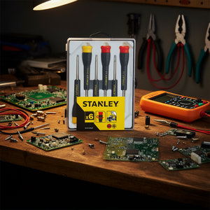 Jeu de 6 tournevis de précision Stanley Ph00 1.2 1.8 pour l'électronique et les réparations - Product Image 3
