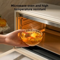 Ensemble de 4 bols à crème glacée en cristal de luxe, design personnalisé, diamant, 0,1 kg, sans revêtement, pour micro-ondes