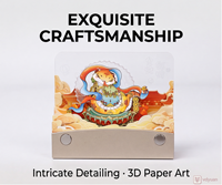 Bloc-notes personnalisé 2026 en papier 3D gravé au laser, motif personnage de dessin animé, amour et lumière, feuilles mobiles, luxe artistique, cadeau d'anniversaire et de Noël