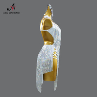 BH1615 Costume de danse de salon pour femmes robe de compétition de piscine noire paillettes Costumes de danse latine professionnels + robe seulement