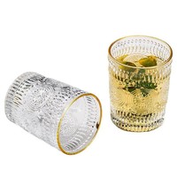 Verre à bière en relief de texture de tournesol en cristal sans plomb