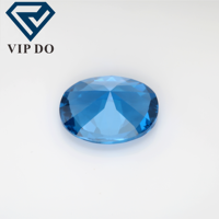 Qualité 5A 3x5mm-10x14mm taille ovale découpée à la machine 120 # spinelle bleue pierres précieuses en vrac forme ovale spinelle synthétique 120 # pierres précieuses bleues