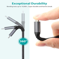 Cable de Carga Tipo C USB Tipo-C 240W 100W 5A Carga Rápida Logotipo Personalizado 1m 2m 3m Cable de Datos Trenzado USBC a USB-C Ladekabel