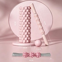 Ensemble de rouleaux de yoga en mousse EVA à picots - Outil d'exercice durable, haute densité et écologique pour le yoga et le Pilates, idéal pour la relaxation musculaire