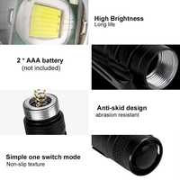 Lampe torche tactique mini en alliage d'aluminium puissante à clip magnétique LED de poche, vente en gros d'usine