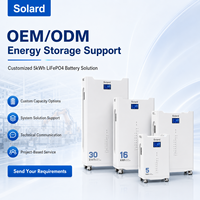 Système de stockage d'énergie domestique Solard 48V 100Ah, performances fiables, cycle profond, empilable, 15 unités en connexion parallèle, 5kWh, lithium-ion