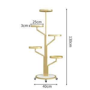 Supporto per fiori <span class=keywords><strong>in</strong></span> metallo <span class=keywords><strong>in</strong></span> <span class=keywords><strong>ferro</strong></span> <span class=keywords><strong>battuto</strong></span> a 5 livelli per piante da interno/esterno e supporto per vaso multiplo per uso quotidiano <span class=keywords><strong>in</strong></span> giardino - Product Image 4
