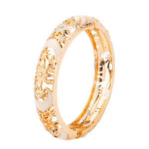 Brazalete de Moda con Dijes de Esmalte Azul en Forma de Estrella y Luna Caladas, Estilo Cloisonné, Venta Caliente - Product Image 5