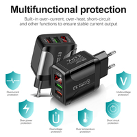 Adaptateur de voyage universel 5V 2.4A Donble USB chargeur intelligent de téléphone portable pour iPhone tablette 2 Port Usb chargeur mural US/UK/EU