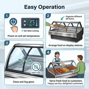 <span class=keywords><strong>Vitrine</strong></span> <span class=keywords><strong>Réfrigérée</strong></span> Ouverte Haute Performance pour Produits Frais – Idéale pour Centres Commerciaux et Supermarchés (Zone Fraîche) - Product Image 4