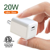 Nouvel adaptateur secteur portable USB-C PD 20W 2026 pour ordinateurs portables et téléphones