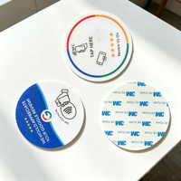 Kare NFC Dokunmatik İnceleme Ekran Kartı Masaüstü Standı NFC Geri Bildirim Yorum Kartı Restoran, Kahve Dükkanı, Salon İçin