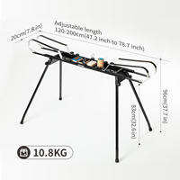 Établi pour épilation à profil unique, gamme de Ski nordique, avec jambes pliables, pour le voyage, longueur réglable 47.2