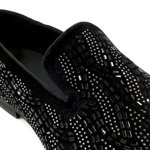 Chaussures habillées pour hommes en cuir véritable de haute qualité, confortables, à enfiler, avec logo personnalisé, design diamant DIY, faites à la main, tendance, de marque originale - Product Image 5
