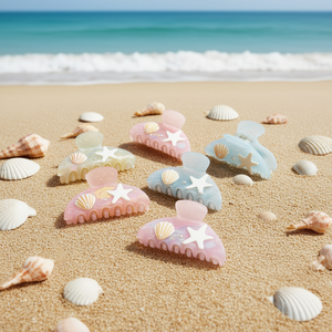 Pinza para el cabello con diseño de concha de estrella de mar de 9 cm para mujeres y niñas - Product Image 2