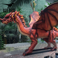 Modèle d'animation de dragon occidental simulé de haute qualité avec des matériaux en éponge et en silicone pour une utilisation en extérieur et en intérieur