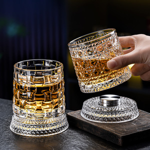 <span class=keywords><strong>Verre</strong></span> à whisky rotatif 280 ml, <span class=keywords><strong>verre</strong></span> à bière créatif en <span class=keywords><strong>cristal</strong></span> de qualité supérieure, <span class=keywords><strong>verre</strong></span> à liqueur avec base, <span class=keywords><strong>verre</strong></span> à vin moulé à la main - Product Image 1