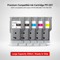 Cartucho de Tinta Compatible Enlite Pfi207 Pfi 207 para Impresora Plotter Canon ImagePROGRAF IPF670 IPF770 IPF780