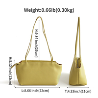 Tas Selempang Kulit Asli DUJIANG Warna Solid, Tas Tangan Santai Modis, Kapasitas Besar Model 8956