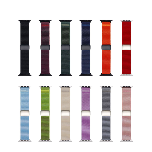 Alpine Loop Nylon Magnetic Watch Strap Mountain Trail Textured Woven Sport Band for Apple Watch Ultra 49mm Series 10 38mm 42mm