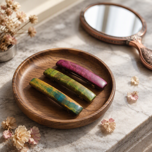 Pinces à cheveux en <span class=keywords><strong>bois</strong></span> naturel faites à la main, accessoires pour cheveux en <span class=keywords><strong>bois</strong></span> en gros avec emballage personnalisé - Product Image 2