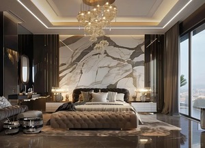 Rendu <span class=keywords><strong>3ds</strong></span> <span class=keywords><strong>Max</strong></span> d'intérieur de villa de luxe, plans de construction, solutions modernes pour salle de bain et chambre, architecture, matériaux - Product Image 5