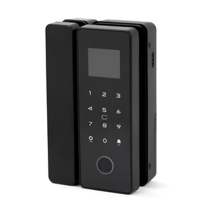 Emergency Power Supply Indoor Tuya APP Fingerprint Password Card Swipe <b>Remote</b> Optional Unlock Smart Glass Door <b>Lock</b> - Product Image 3