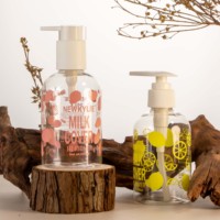 Bouteille vide en plastique PET écologique de 200 ml avec pompe pulvérisatrice et sérigraphie pour shampoing, masque facial, faux cils