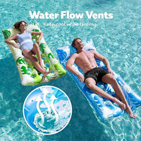 Pelampung PVC Tiup untuk Berjemur, Arung Jeram, Danau, Pantai, Kolam Renang, Mainan Pesta, Ban Renang