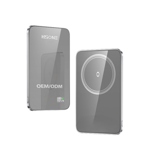 LF21 7mm Ultra Slim Magnetic Power Bank with <b>Mirror</b> Glass Aluminum Body 15W Fast Charging and LED Display - Product Image 4