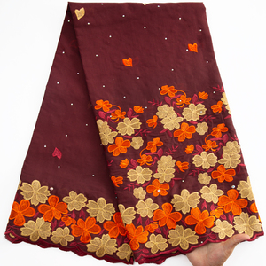 Prix de Gros 3555, Tissu Brodé Voile Suisse Lafaya pour Robe de Soirée Aso Ebi - Product Image 5