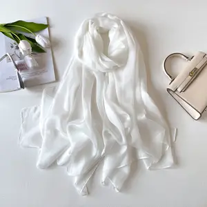 Islam Linen Color Silk Neck Scarf Custom Made Scarf Muslim Jersey Scarf Hijab