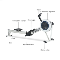 Máquina de Remo Plegable Cheernin para Gimnasio y Hogar, con 10 Niveles de Resistencia Ajustables, Monitor LCD y Diseño Mejorado