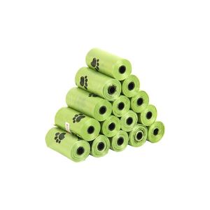 ถุงเก็บอุจจาระสุนัขแบบใช้แล้วทิ้ง ผลิตจากแป้งข้าวโพดและ HDPE สีดำ เป็นมิตรต่อสิ่งแวดล้อม พร้อมที่จ่ายถุง - Product Image 5
