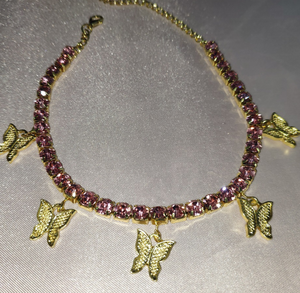 Été nouveau design or <span class=keywords><strong>argent</strong></span> rose plaqué or papillon cheville tennis pour les femmes - Product Image 6