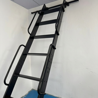 Estantería de Aluminio Ahorradora de Espacio de 108 Pulgadas, Escalera Rodante con Barandilla Corta Antideslizante, Capacidad de 400 LBS, para Uso en Cuartos de Almacenamiento