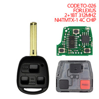À distance automatique de clé de voiture pour LEXUS 2 + 1 bouton 312MHZ NI4TMTX-1 4C PUCE