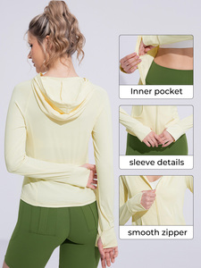 Summer Slimming Figure-Hugging Outdoor Breathable Running Sports Jacket avec protection <span class=keywords><strong>UV</strong></span> Vêtements de protection solaire à manches longues - Product Image 2