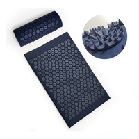 Ensemble de tapis d'acupuncture et d'oreillers de Massage aérobique Shakti noir