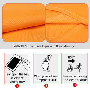 Di grandi dimensioni in Silicone in fibra di vetro ignifugo mantello con cappuccio coperta antincendio per protezione antincendio personale e scala antincendio - Product Image 5