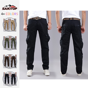 <span class=keywords><strong>Pantalones</strong></span> <span class=keywords><strong>Cargo</strong></span> de Trabajo para <span class=keywords><strong>Hombre</strong></span>, Estilo Casual para Exteriores, Corte Recto, Ajustados, <span class=keywords><strong>Pantalones</strong></span> Largos con Múltiples Bolsillos - Product Image 1