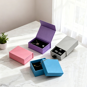 Custom Logo Magnetic Closure Jewelry <b>Gift</b> Box Paper Flip Box <b>for</b> Ring Necklace Earring <b>Bracelet</b> Luxury Jewellery Packaging <b>Boxes</b> - Product Image 4