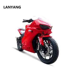 factory red dk color 72v chain drive center motor 130km/h Racing Electric Motorcycle