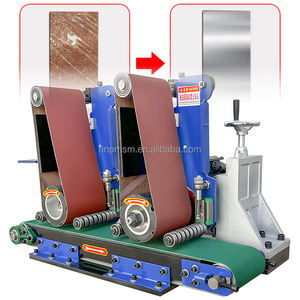 Stainless Steel Sheet Surface <strong>Grinder</strong> Flat Metal Deburring Polishing Machine with <strong>Sand</strong> Paper Belt for Mirror Finishing - Product Image 1