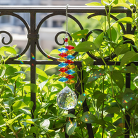 Belight Attrape-soleil en cristal poli, carillon éolien prismatique, ornement suspendu pour fenêtre, décoration maison et jardin