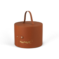 Boîtes de rangement personnalisées rondes pour desserts, pâtisseries, macarons, chocolats et bonbons, avec poignée, pour Noël et mariages