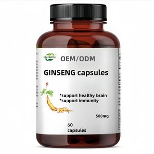 Servicio de Fabricación Original/Diseño Original para Cápsulas de Suplemento Herbal de Ginseng Natural, Cápsulas de Extracto de Ginseng - Product Image 1