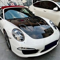 Capot de Partie Auto 718 911 981 RS Style Fiber De Carbone Capot Moteur Accessoires Pour 2015-2020 Année Cayman Boxster Avant Capot de Capot