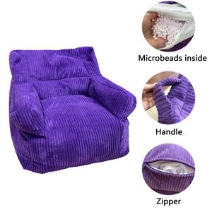 Housse de canapé paresseux élastique <span class=keywords><strong>en</strong></span> tissu pour pouf, sans rembourrage, amovible, pour enfants et adultes, gris sidéral, bleu marine, rose, bleu ciel - Product Image 4